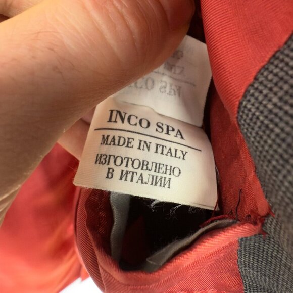 ERMENEGILDO ZEGNA Trofeo Wool 3 Button Front Checked Grey Blazer Jacket Size 50R - Picture 10 of 13